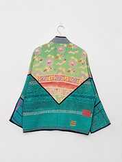 The Ladhiya Quilted Patchwork Kantha Jacket