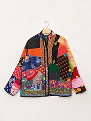 The Ladhiya Quilted Patchwork Kantha Jacket