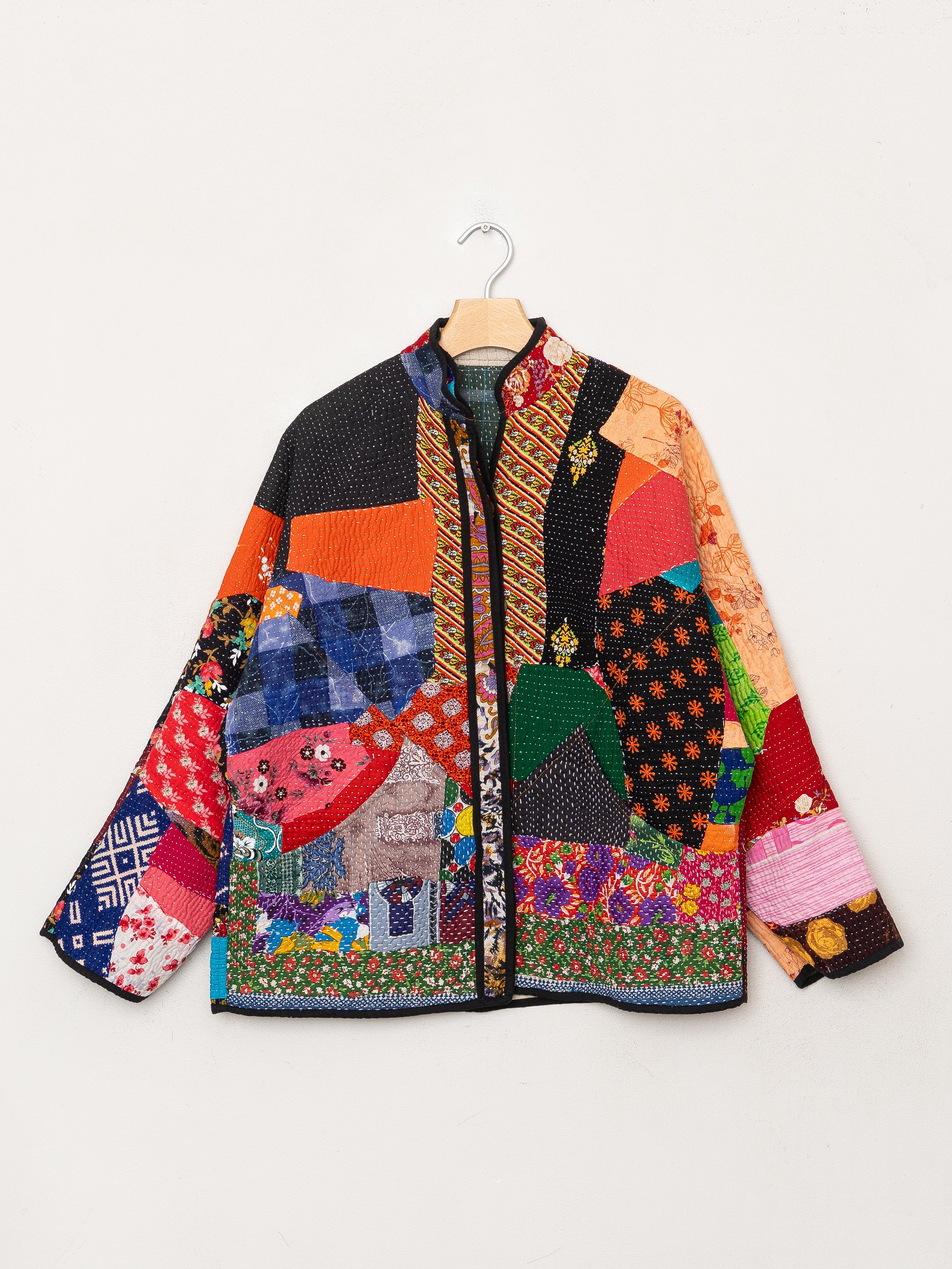 The Ladhiya Quilted Patchwork Kantha Jacket