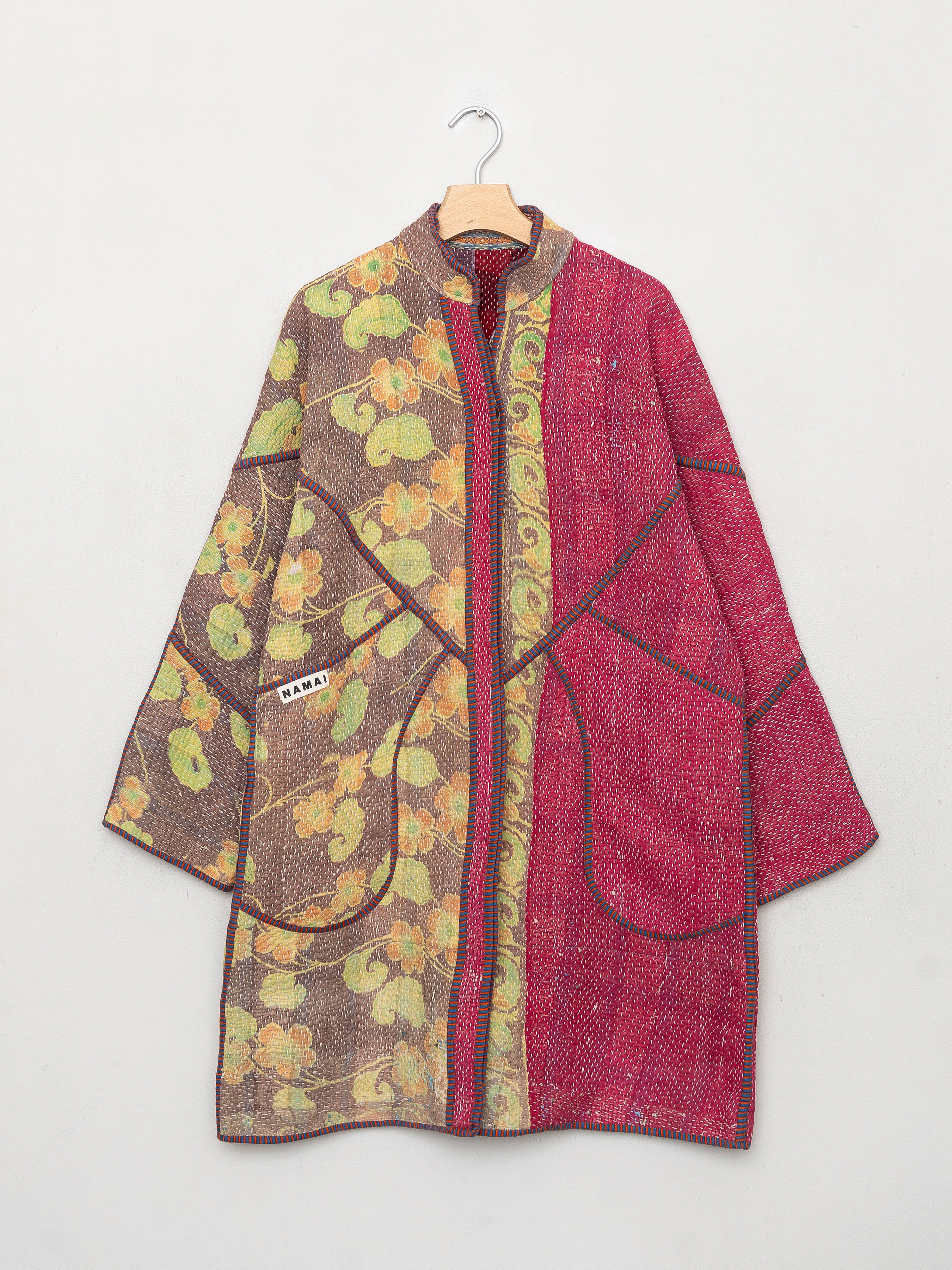 The Sai Quilted Patchwork Kantha Coat