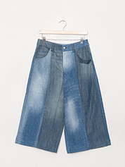 The Bindu Denim Bermuda Culotte Pant - Small