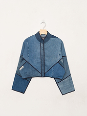 The Kaira Cropped Denim Jacket - Small