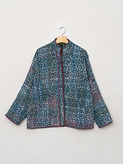 The Ladhiya Quilted Indigo Kantha Jacket Wholesale