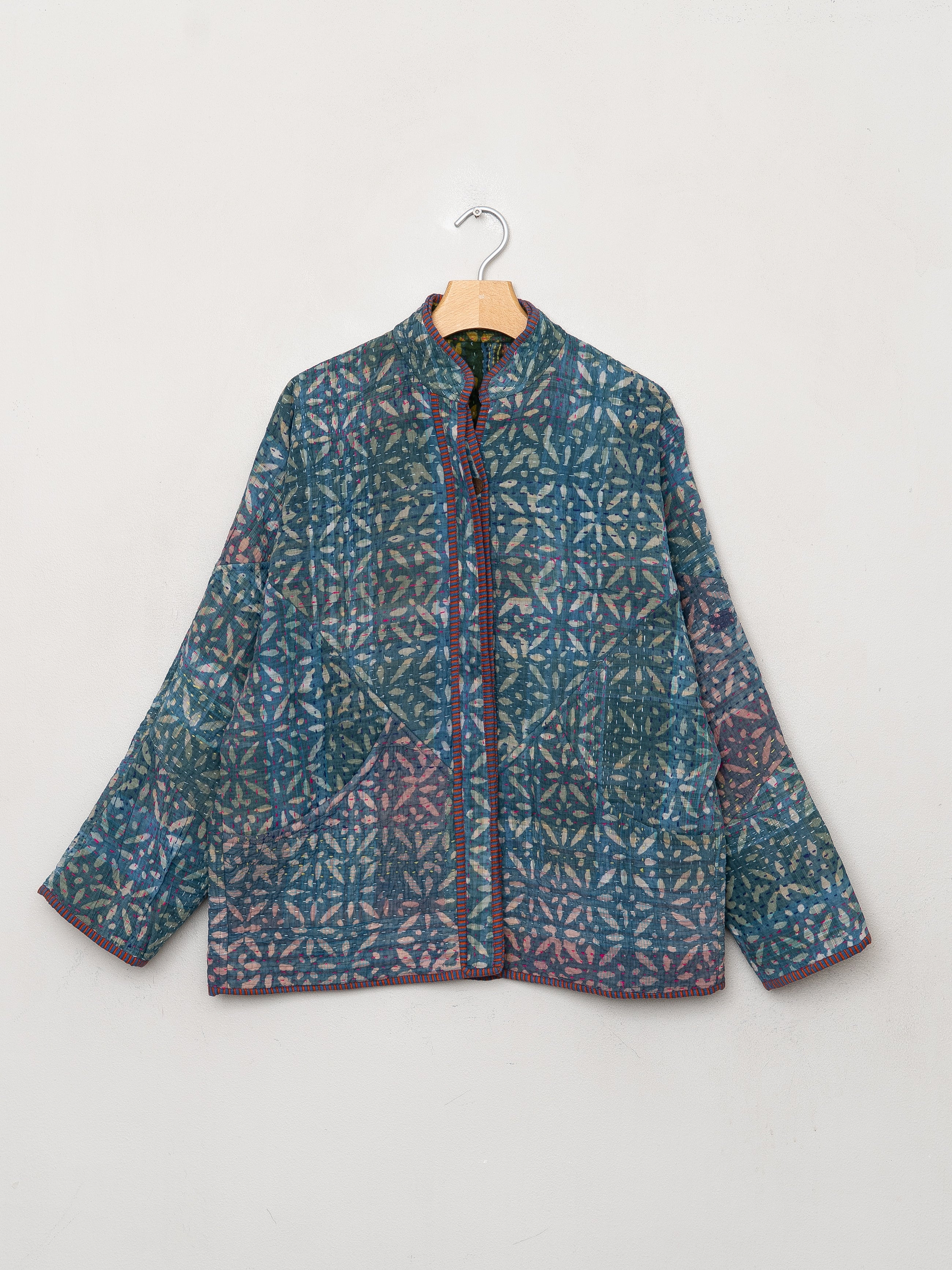 The Ladhiya Quilted Indigo Kantha Jacket Wholesale