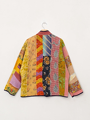 The Ladhiya Quilted Patchwork Kantha Jacket