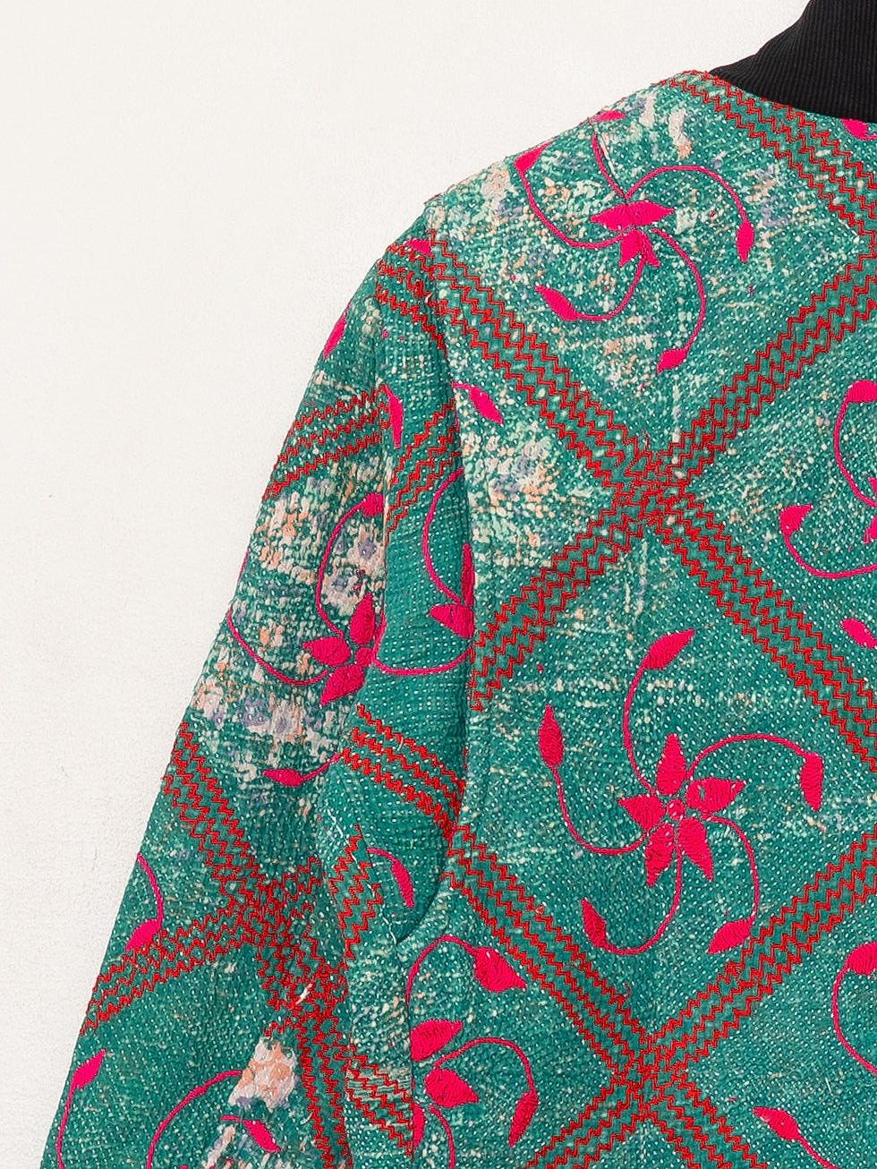 The Veda Quilted One-of-a-Kind Bomber Jacket - Small
