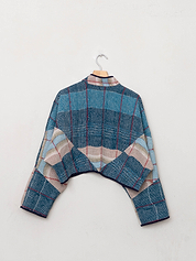 The Kaira Cropped Quilted Patchwork Kantha Jacket