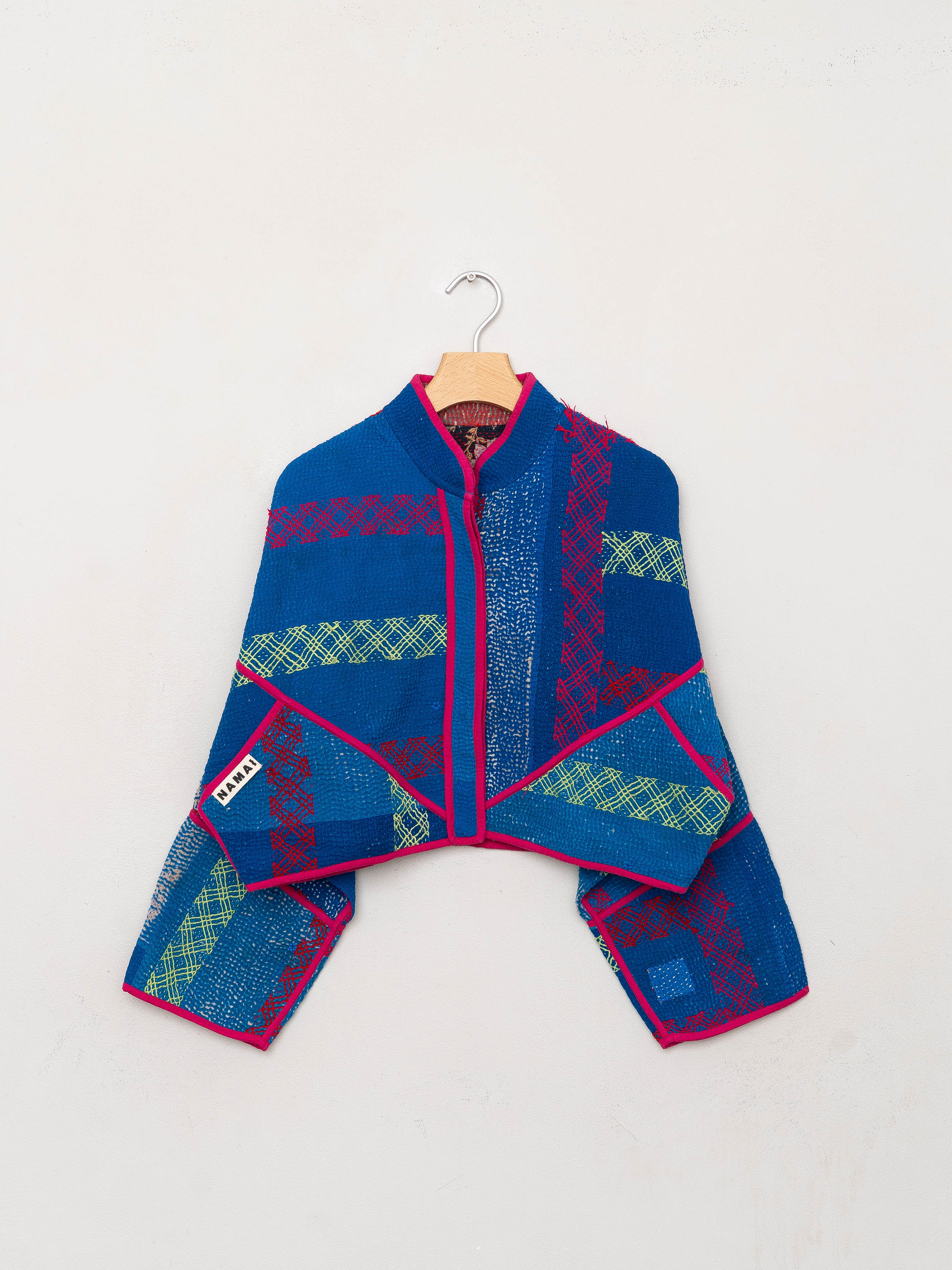 The Kaira Cropped Suzani Quilted Kantha Jacket