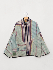 The Ladhiya Quilted Patchwork Kantha Jacket