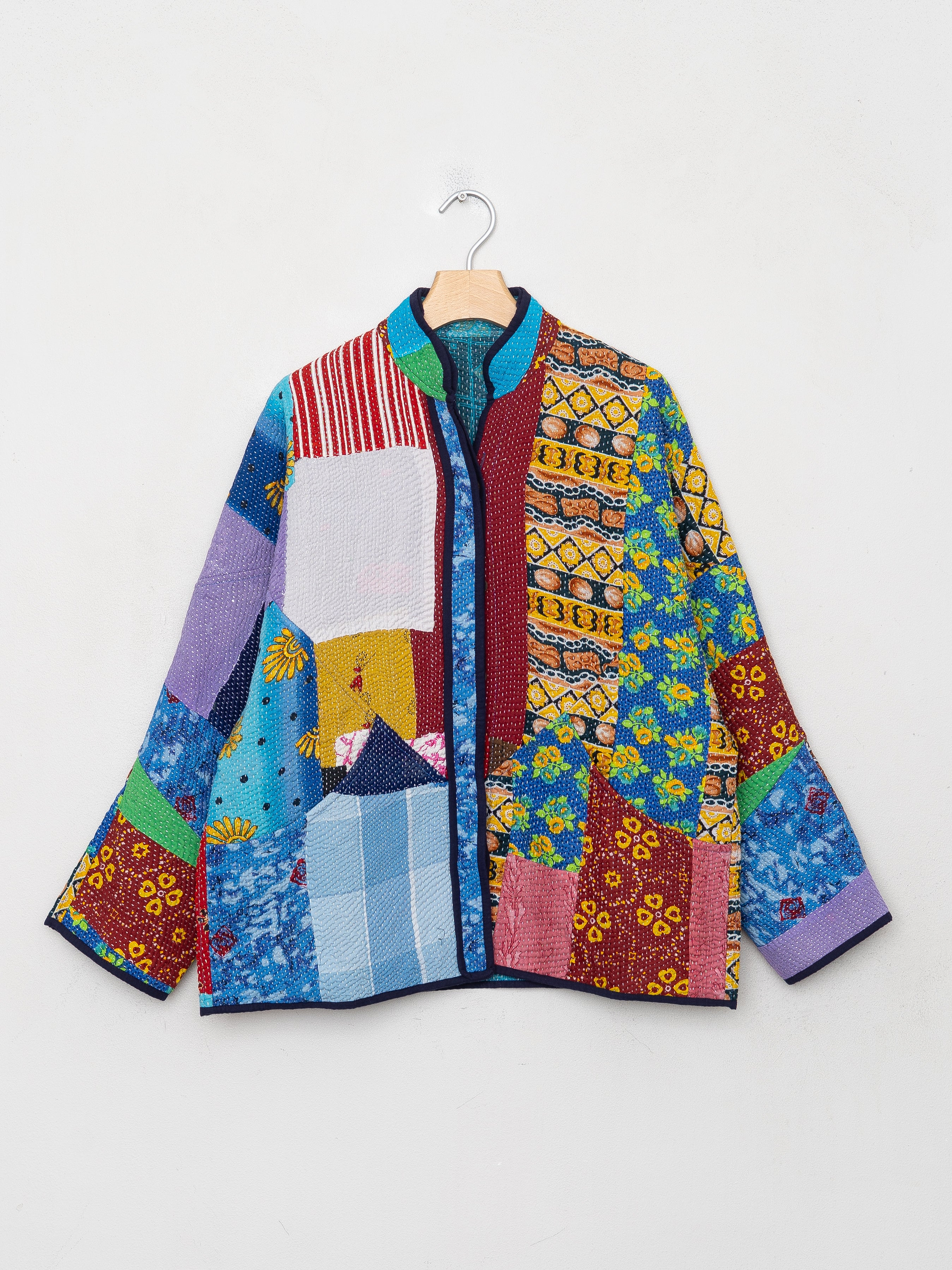 The Ladhiya Quilted Patchwork Kantha Jacket
