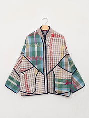 The Ladhiya Quilted Patchwork Kantha Jacket