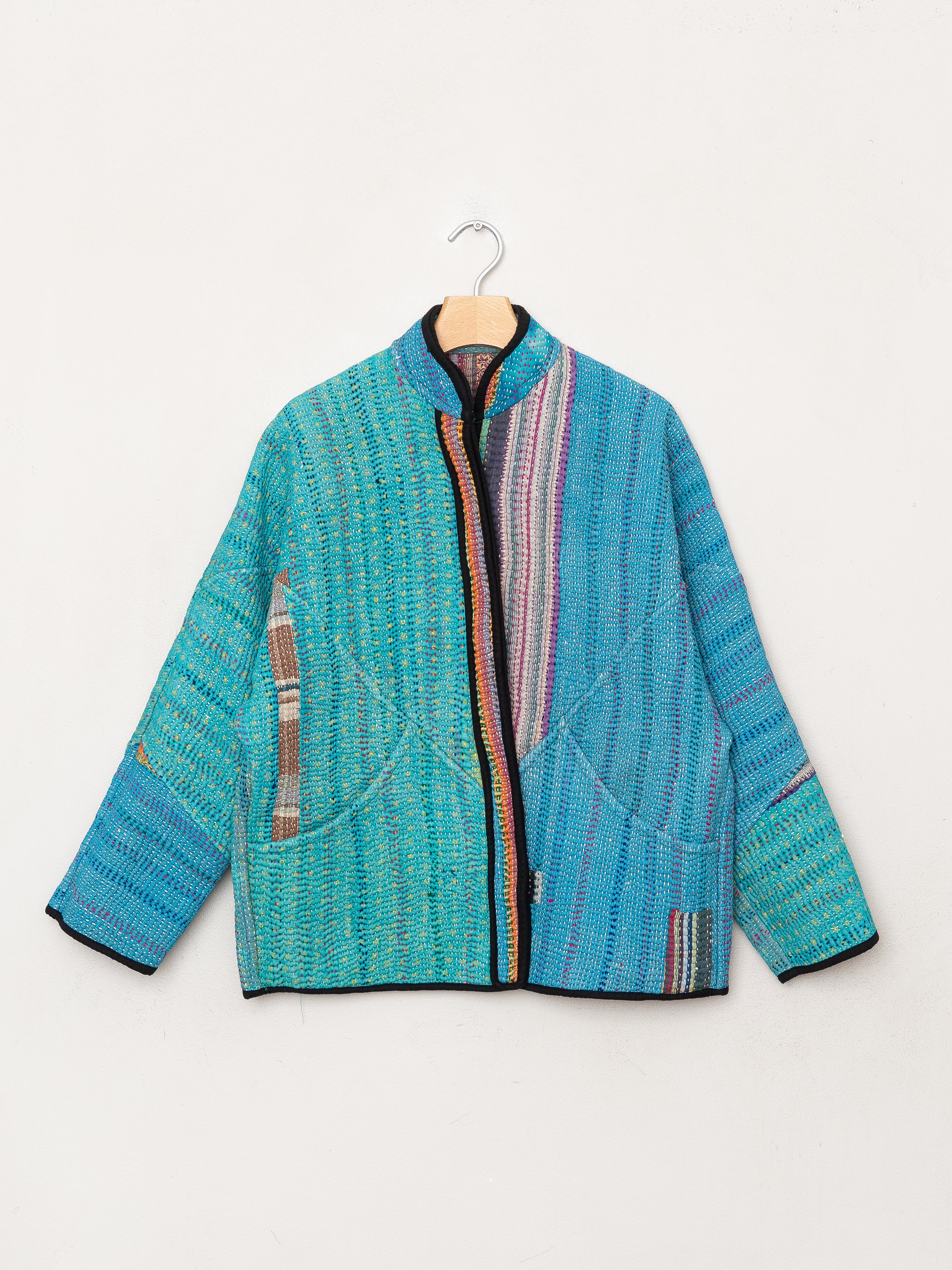 The Ladhiya Quilted Patchwork Kantha Jacket