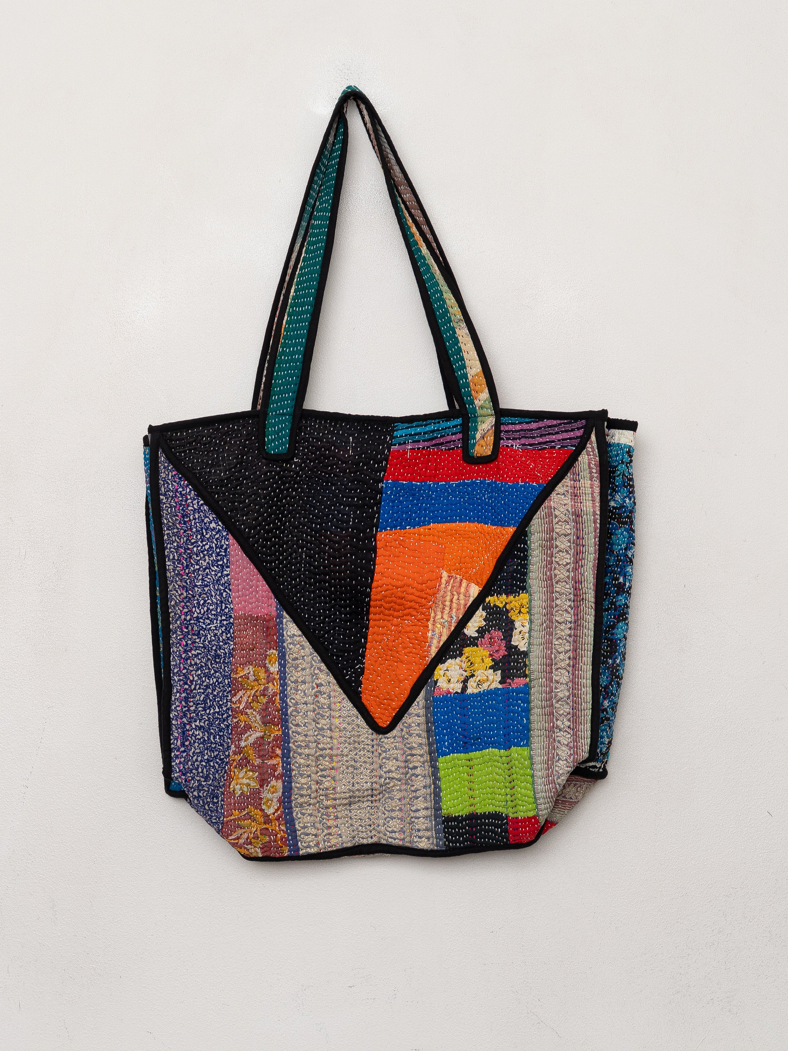 The Raksa Quilted Kantha Bag