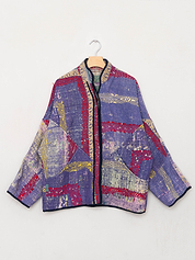 The Ladhiya Quilted Patchwork Kantha Jacket