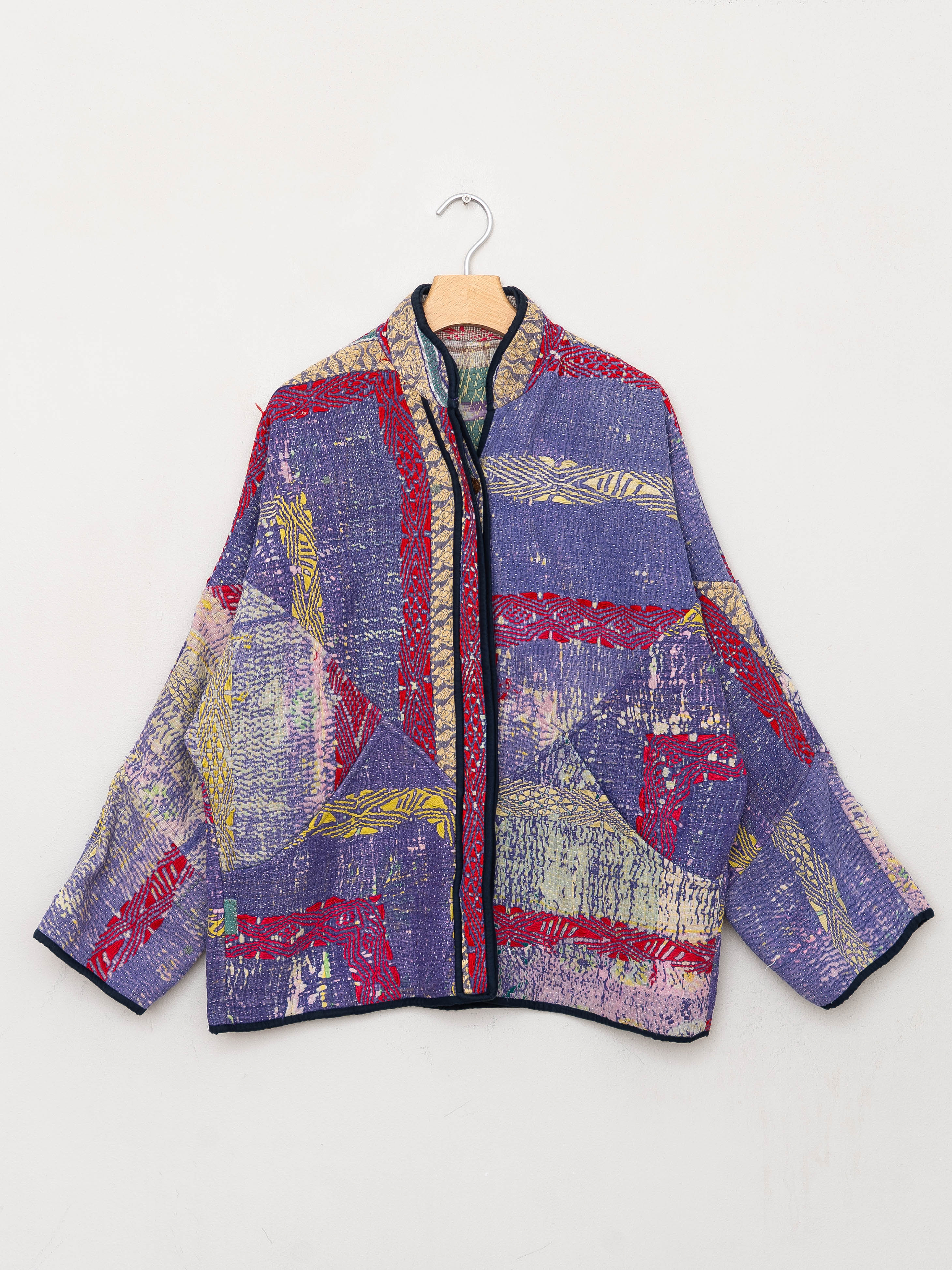 The Ladhiya Quilted Patchwork Kantha Jacket