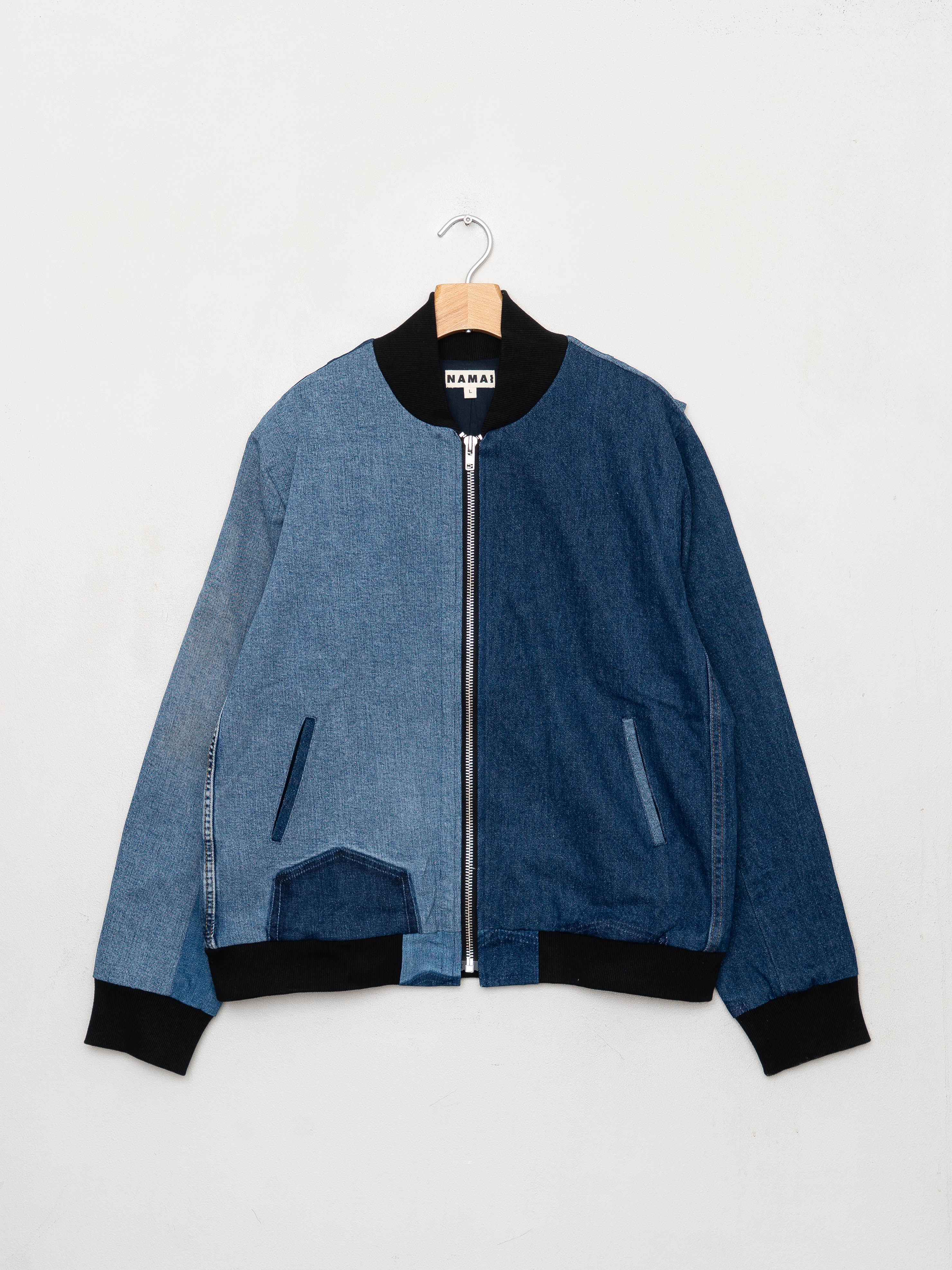 The Veda Denim Bomber Jacket - Large