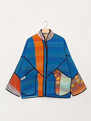 The Ladhiya Quilted Patchwork Kantha Jacket