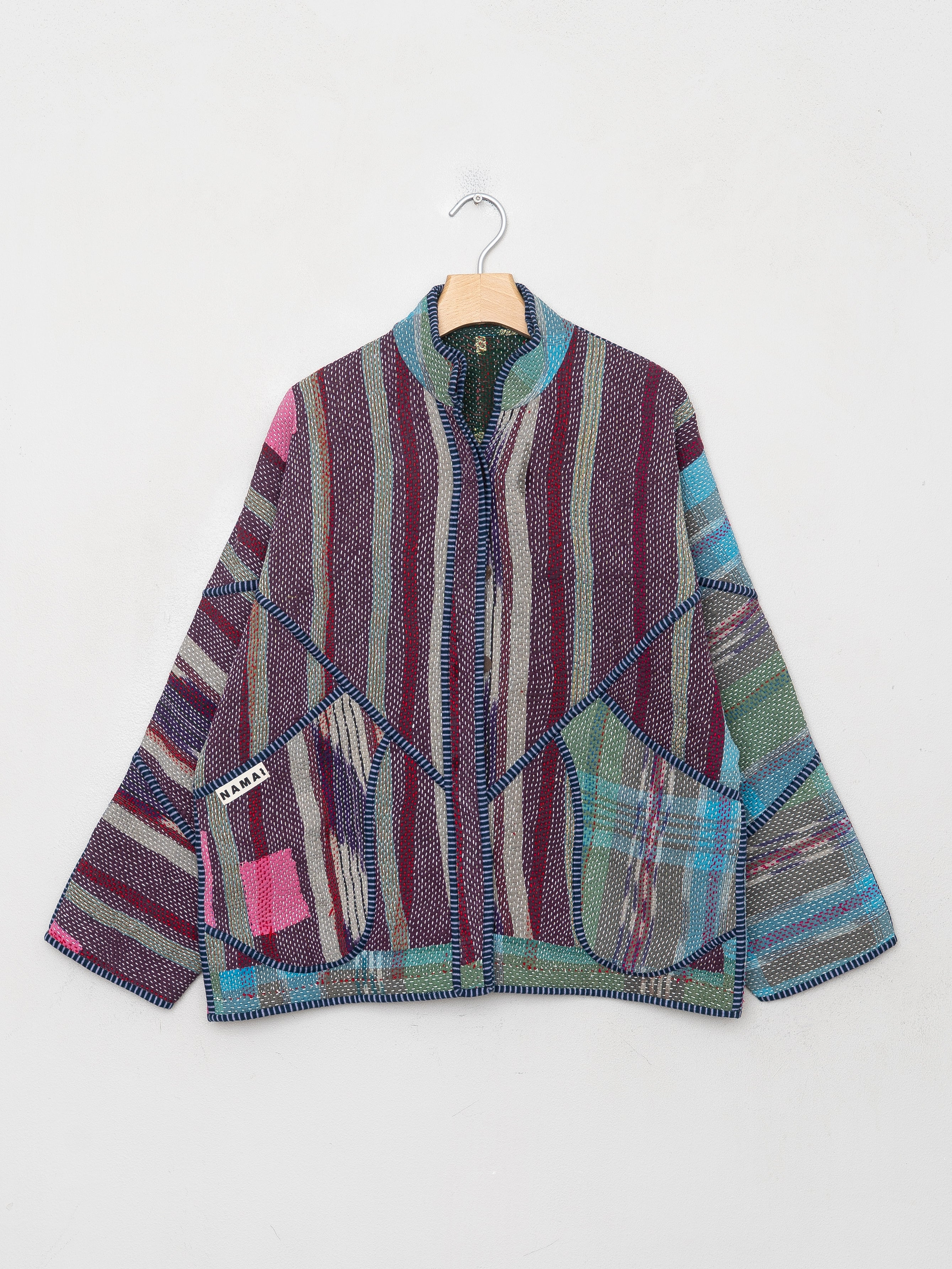 The Ladhiya Quilted Patchwork Kantha Jacket