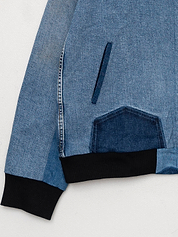 The Veda Denim Bomber Jacket - Large