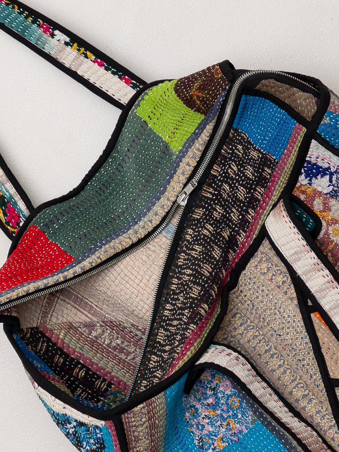 The Raksa Quilted Kantha Bag
