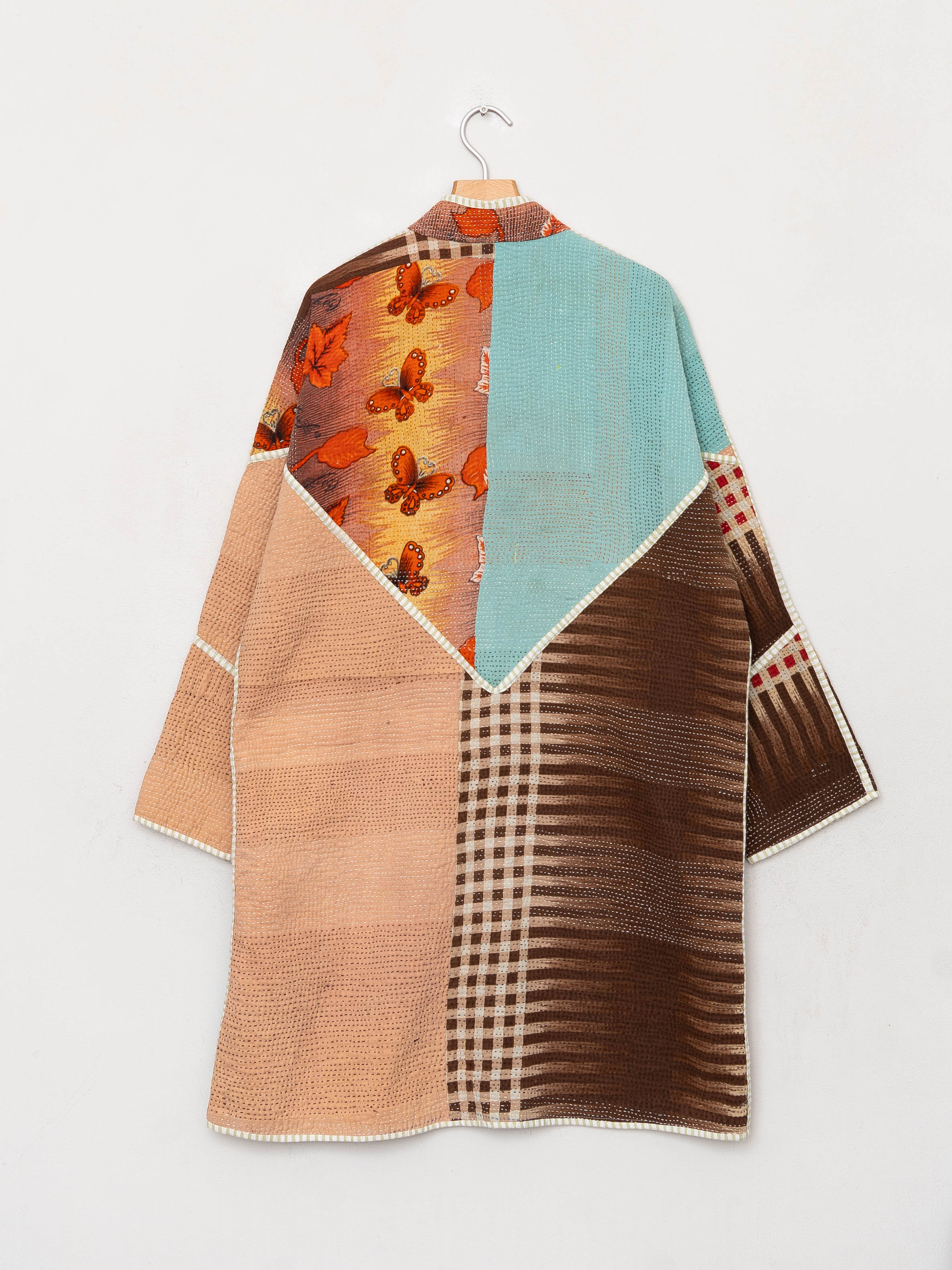 The Sai Quilted Patchwork Kantha Coat