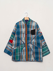 The Narmada Quilted Patchwork Kantha Jacket