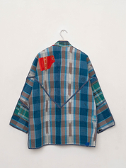 The Narmada Quilted Patchwork Kantha Jacket