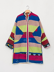 The Sai Quilted Patchwork Kantha Coat