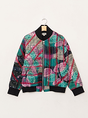 The Veda Quilted One-of-a-Kind Bomber Jacket - Medium
