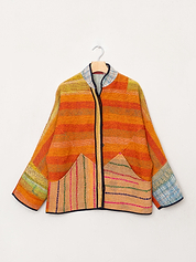 The Ladhiya Quilted Patchwork Kantha Jacket