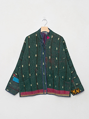 The Ladhiya Quilted Patchwork Kantha Jacket