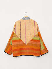 The Ladhiya Quilted Patchwork Kantha Jacket