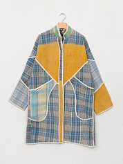 The Sai Quilted Patchwork Kantha Coat