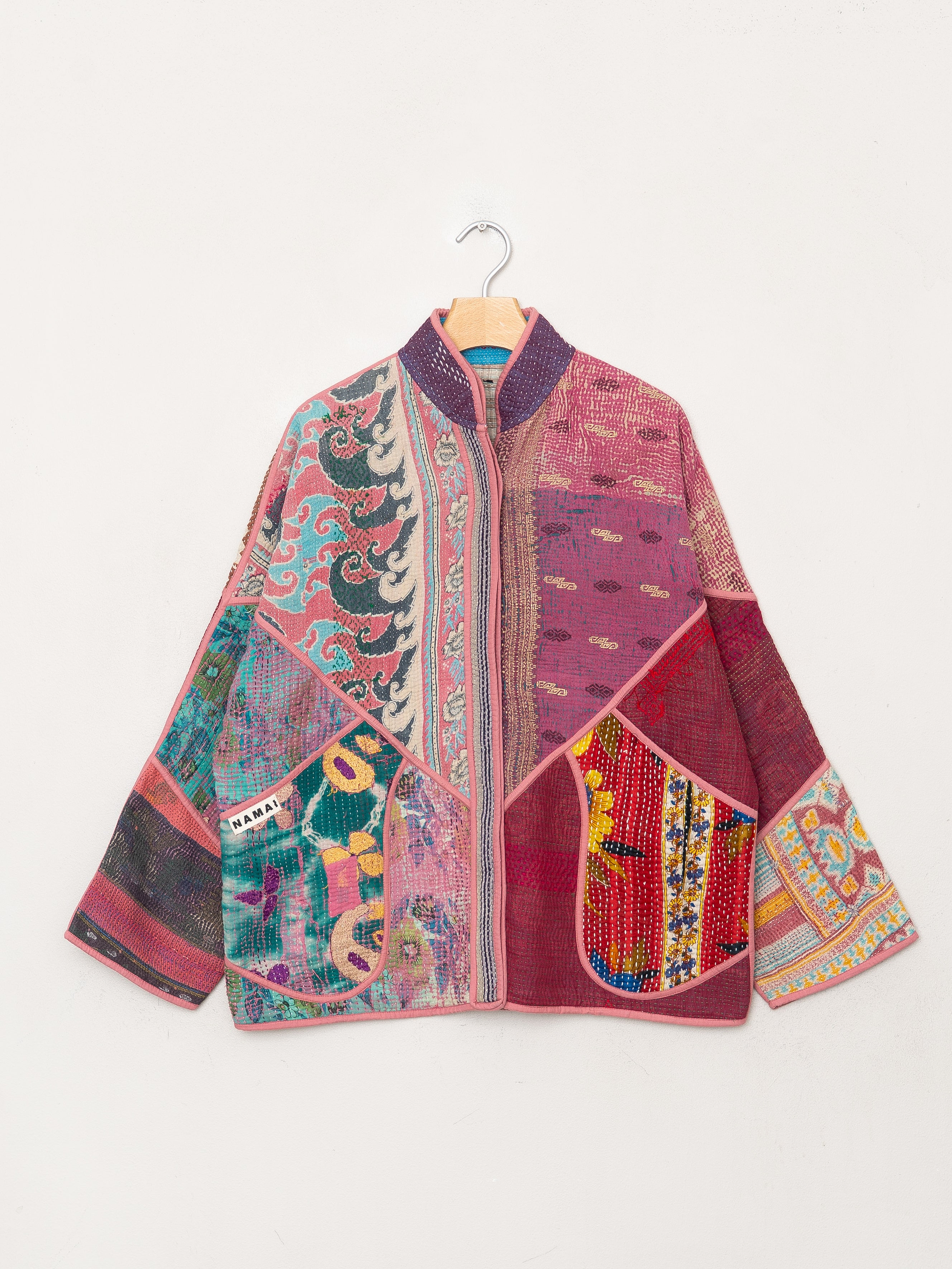 The Ladhiya Quilted Patchwork Kantha Jacket