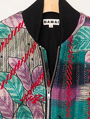 The Veda Quilted One-of-a-Kind Bomber Jacket - Medium