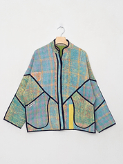 The Ladhiya Quilted Patchwork Kantha Jacket