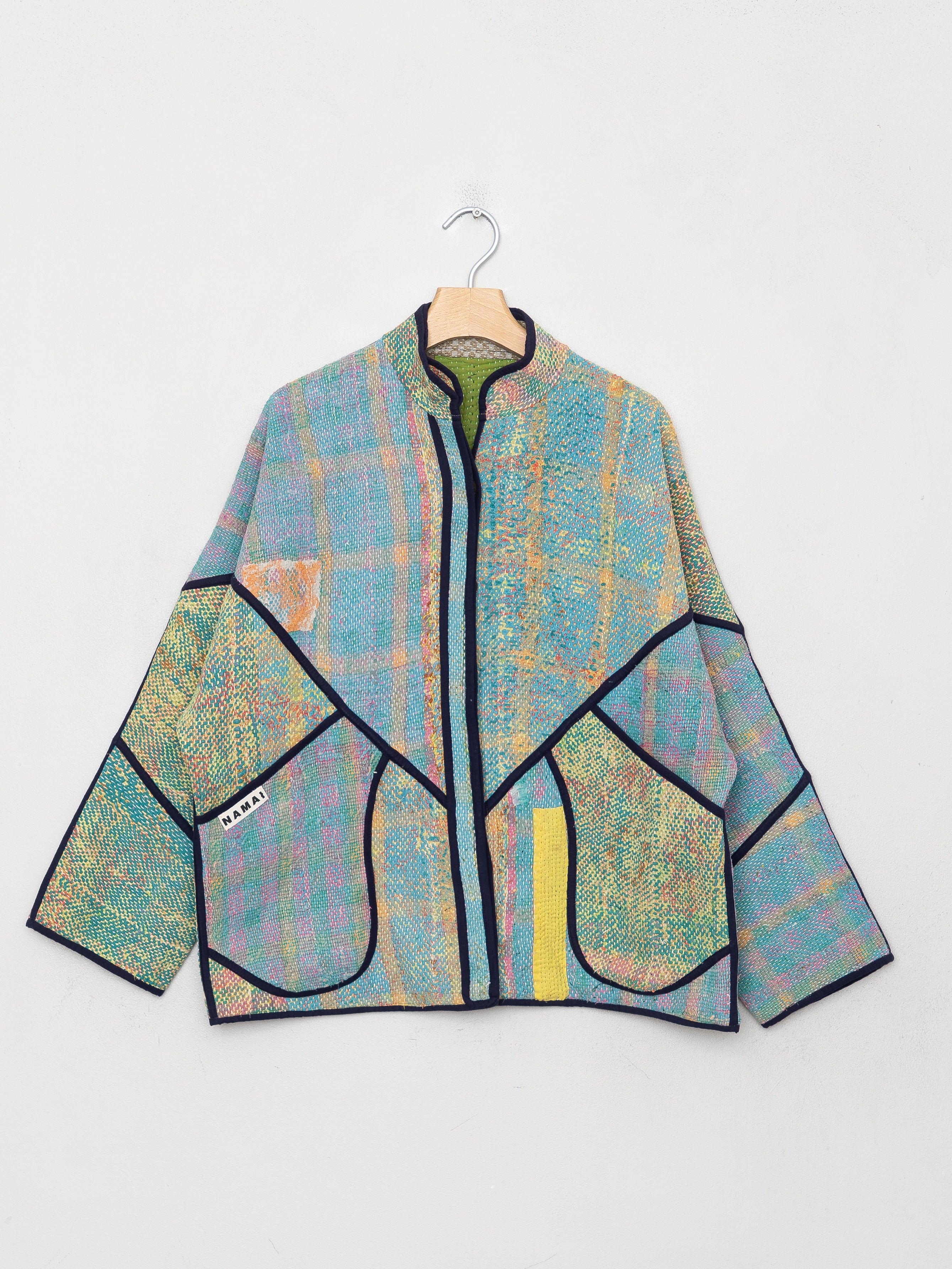 The Ladhiya Quilted Patchwork Kantha Jacket
