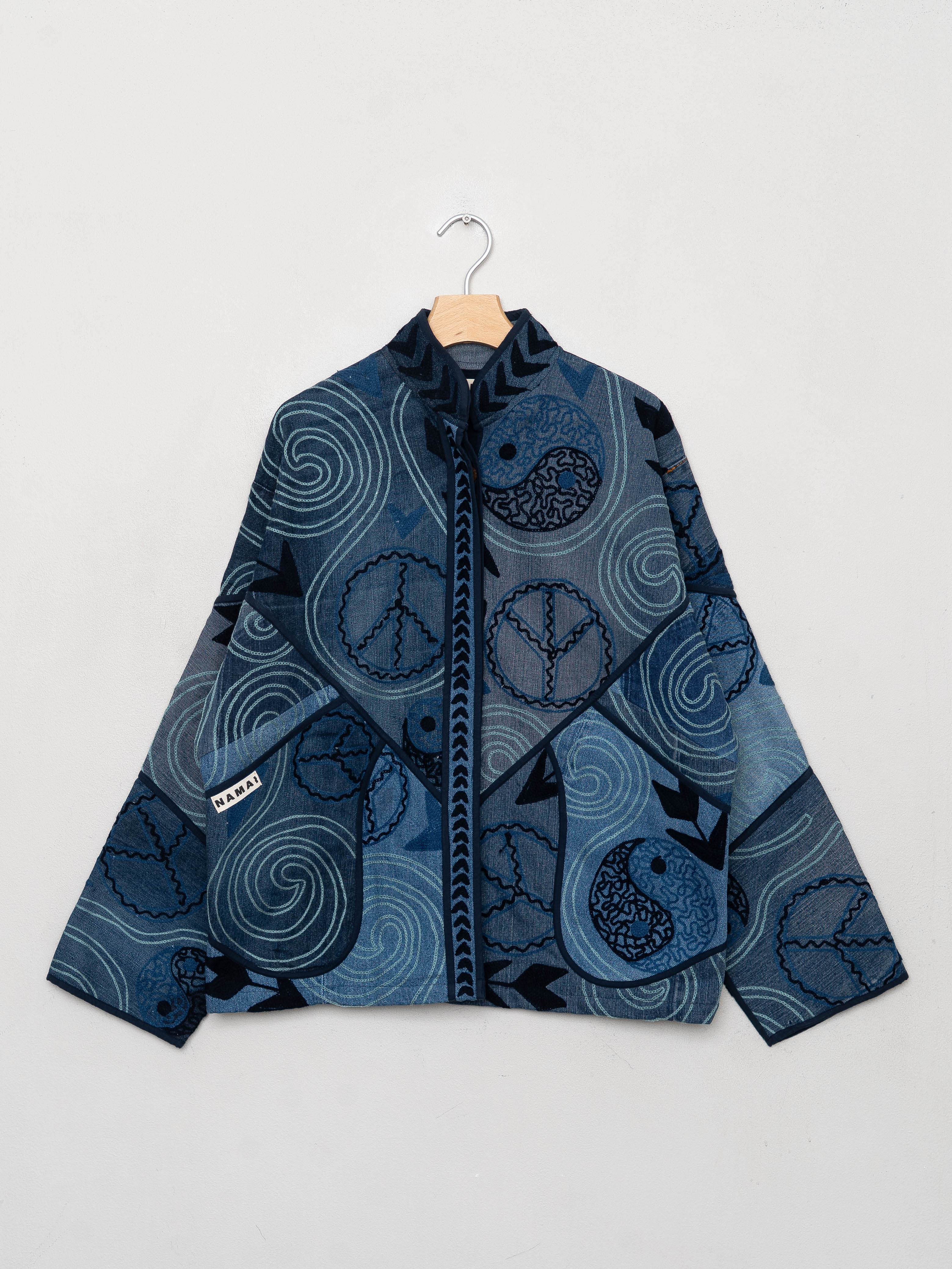 The Ladhiya Denim Suzani Jacket - Medium