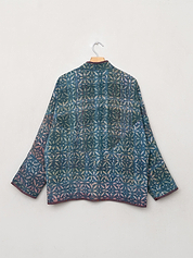 The Ladhiya Quilted Indigo Kantha Jacket Wholesale