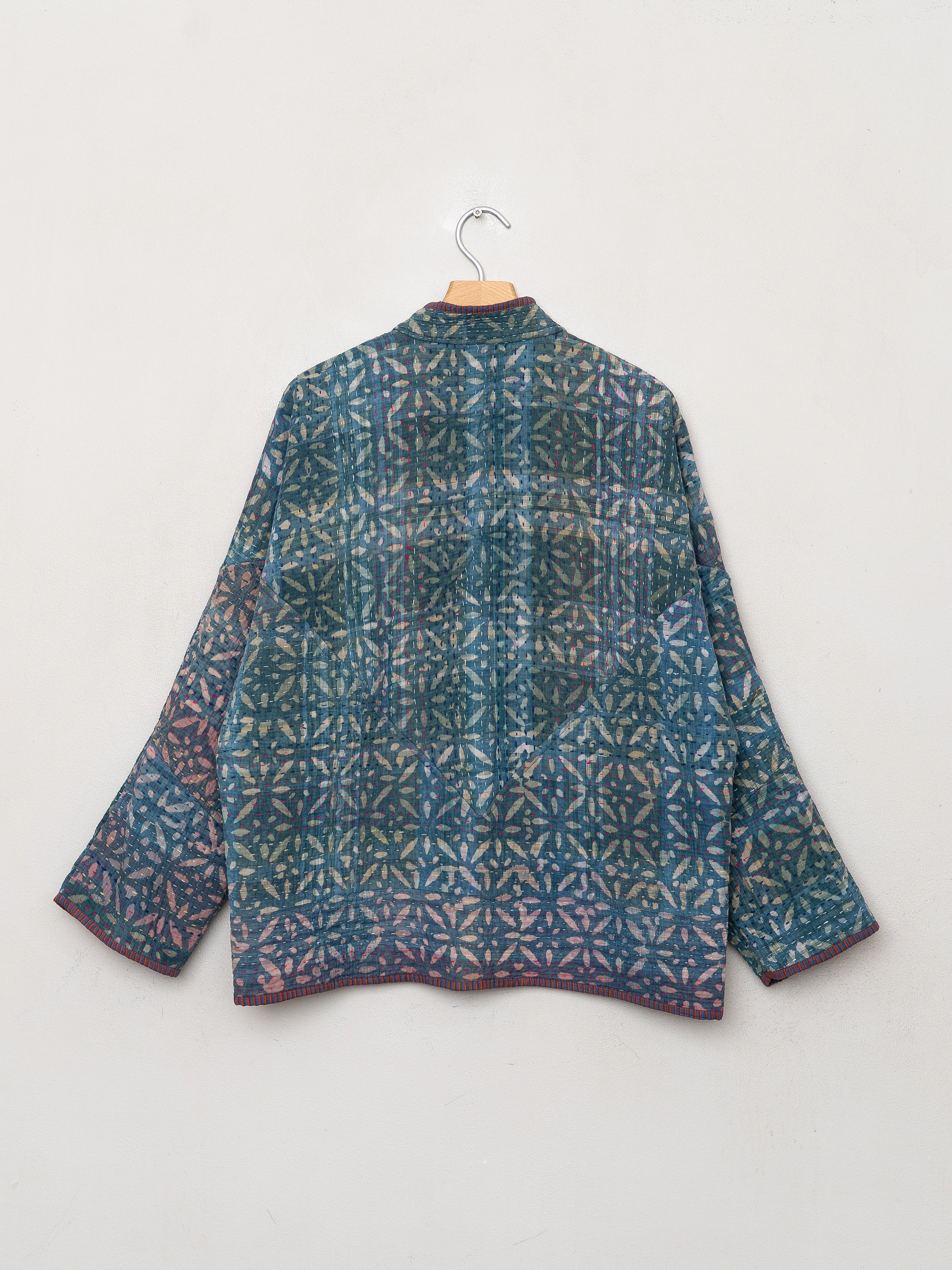 The Ladhiya Quilted Indigo Kantha Jacket Wholesale