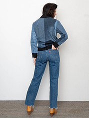 The Veda Denim Bomber Jacket - Small