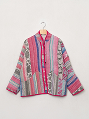 The Ladhiya Quilted Patchwork Kantha Jacket