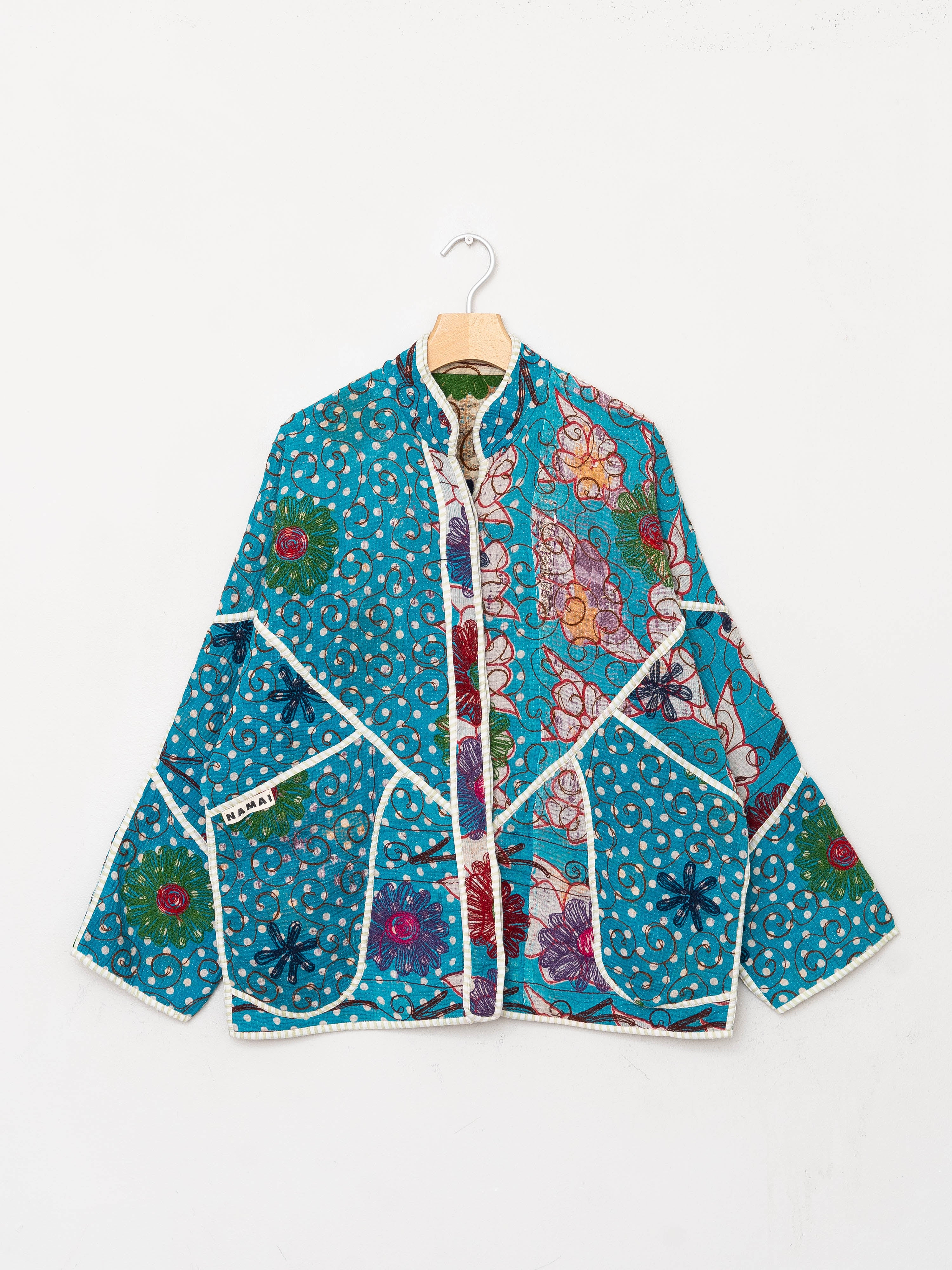 The Ladhiya Quilted Suzani Kantha Jacket