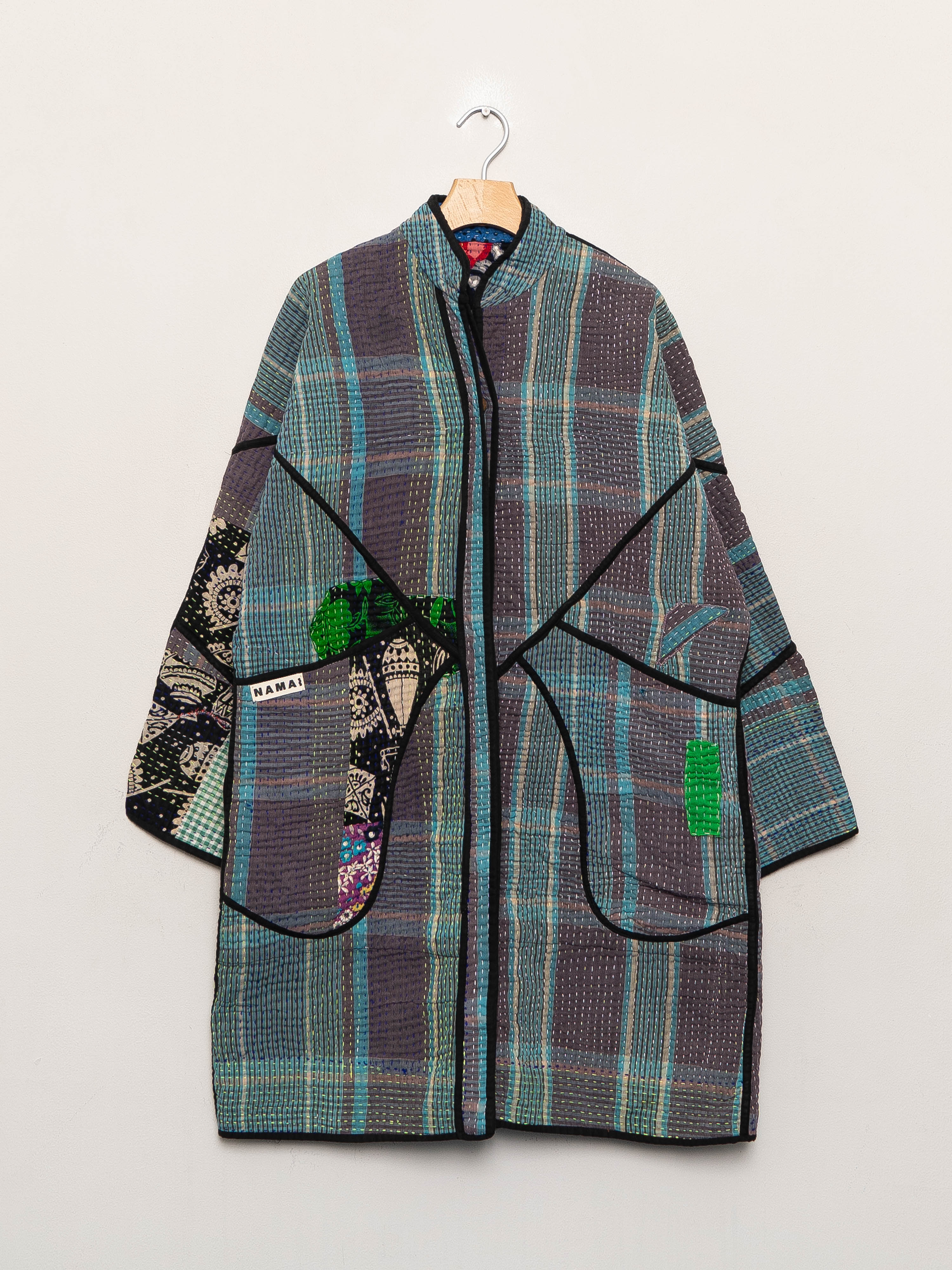 The Sai Quilted Patchwork Kantha Coat