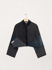 The Kaira Cropped Denim Jacket - Medium