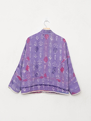 The Ladhiya Petite Quilted Indigo Kantha Jacket