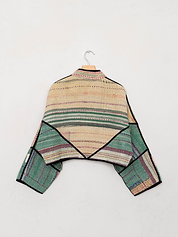 The Kaira Cropped Suzani Quilted Kantha Jacket