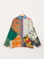 The Ladhiya Quilted Patchwork Kantha Jacket
