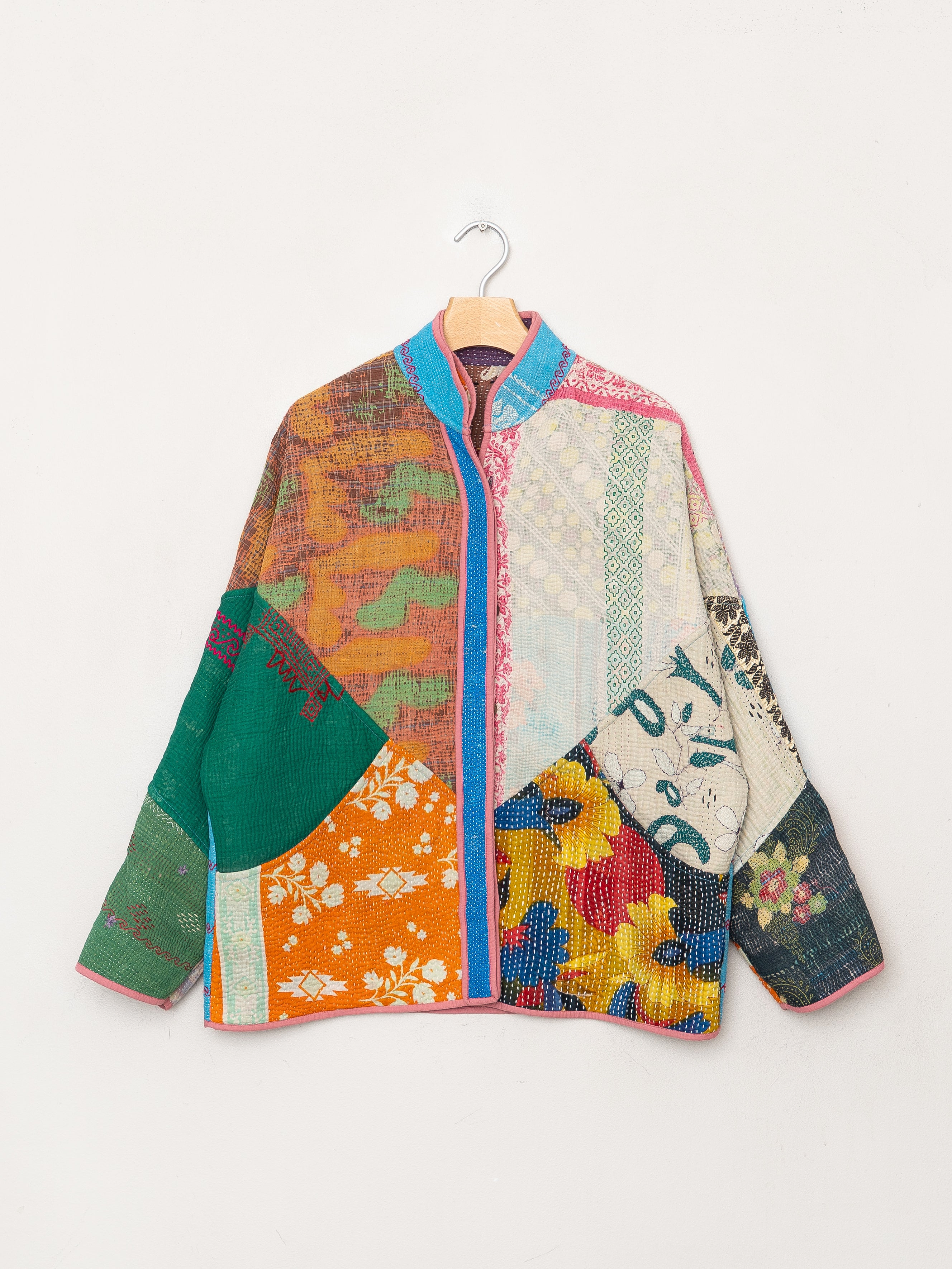 The Ladhiya Quilted Patchwork Kantha Jacket