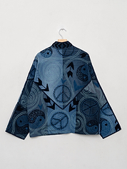 The Ladhiya Denim Suzani Jacket - Medium